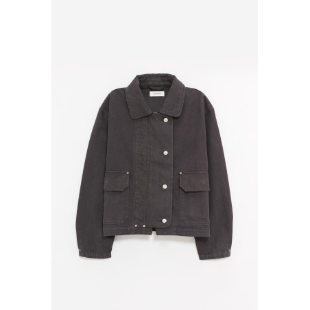 MFPEN WASHED GREY CANVAS COURIER JACKET